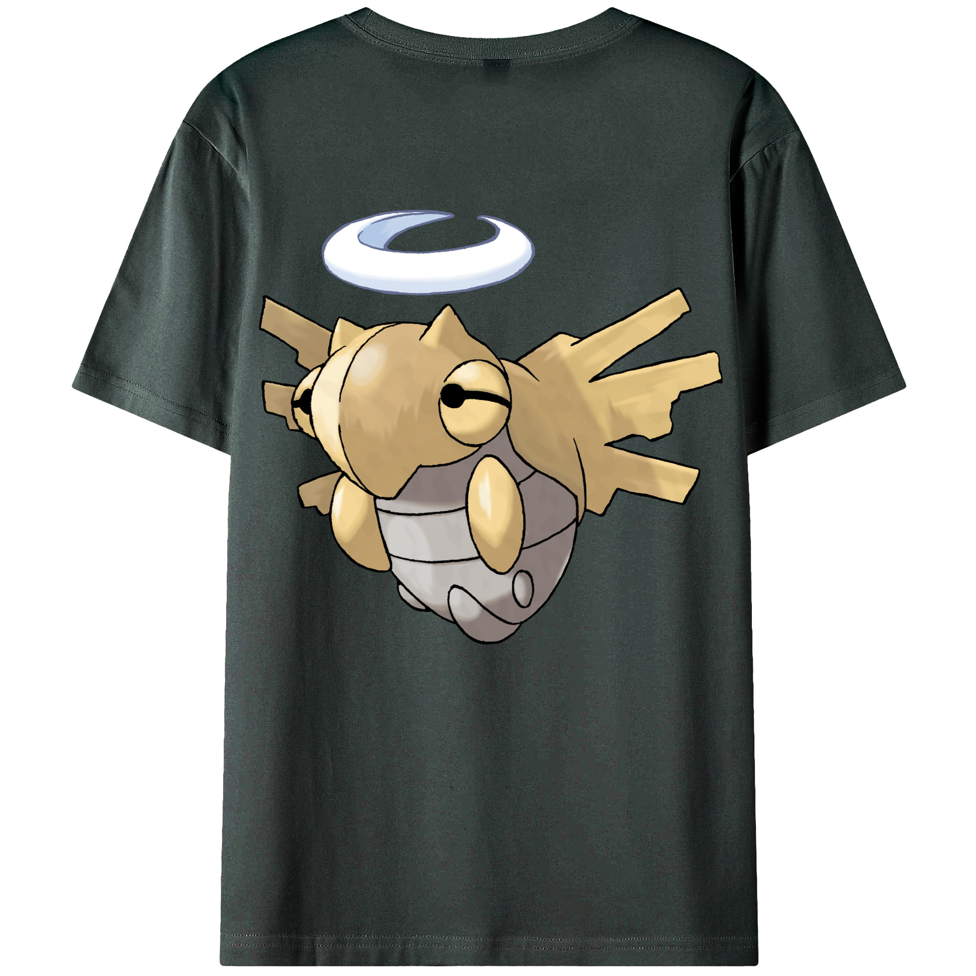 （画像用） ポケットモンスター Pokémon 綿100％ メンズ半袖Tシャツ（バックプリント） 通気性